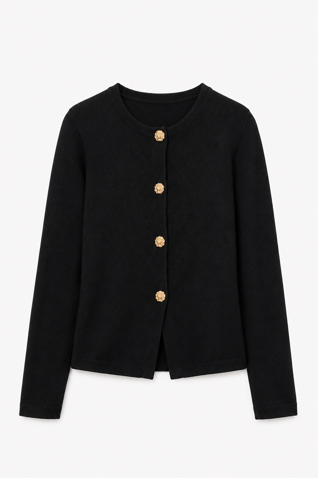 Soft Knit Cardigan · Gold Trims