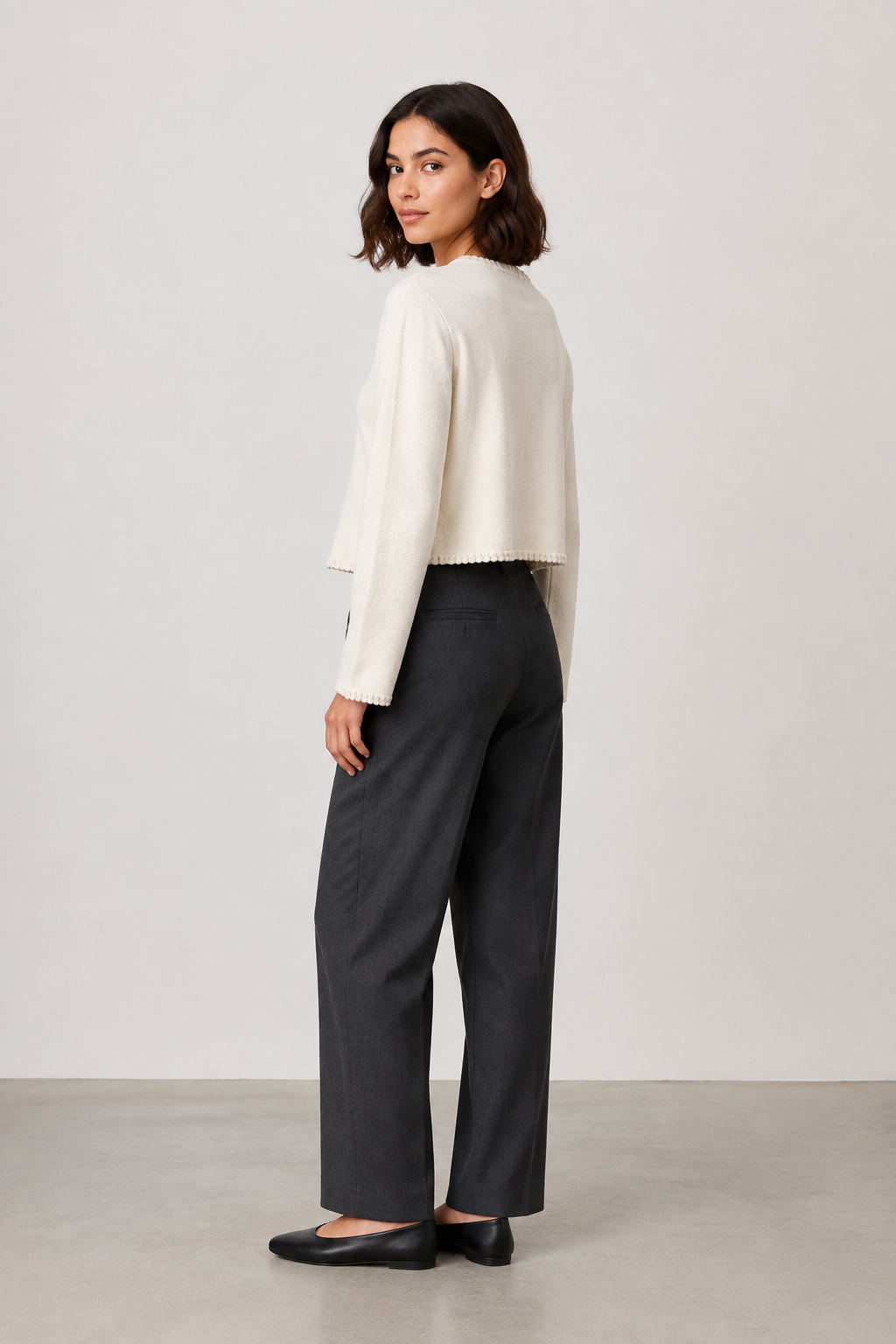 Cardigan Aperto in Maglia Fluida · Avvolgente