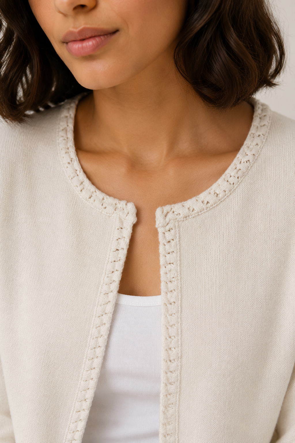 Cardigan Aperto in Maglia Fluida · Avvolgente