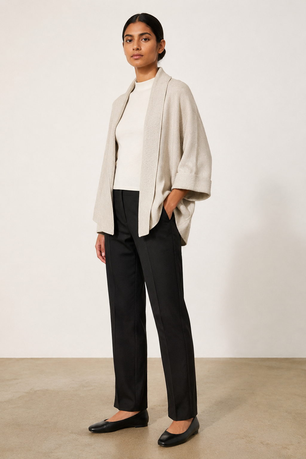 Shrug Aperto in Maglia Morbida