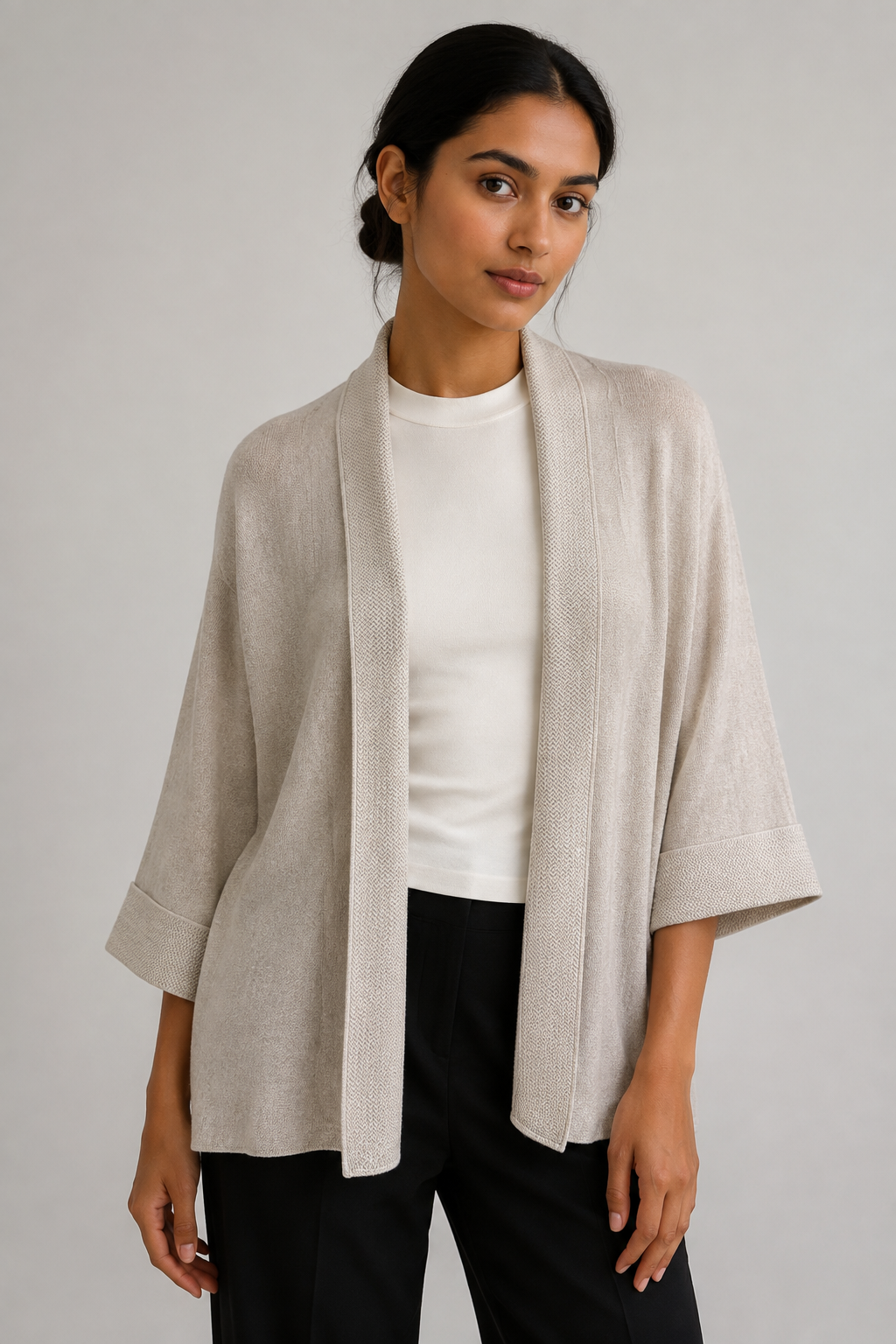 Shrug Aperto in Maglia Morbida