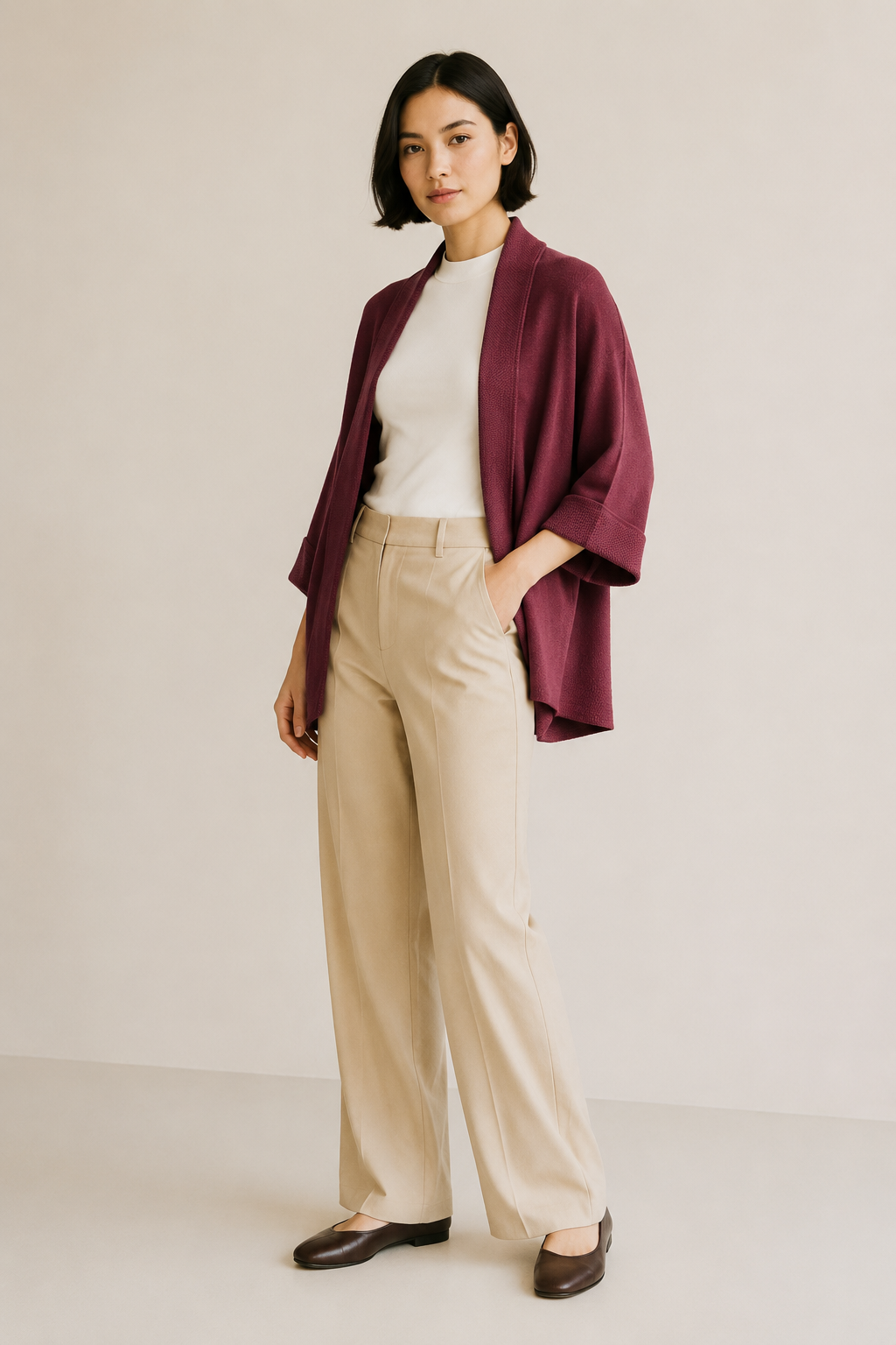Shrug Aperto in Maglia Morbida
