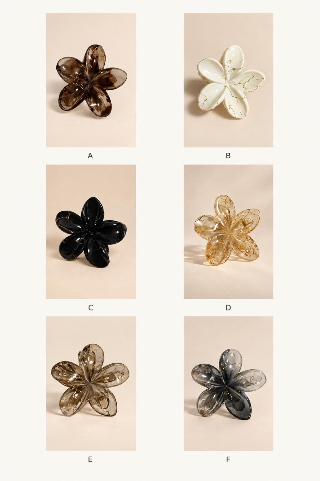 Fermaglio per capelli a fiore – 6 colori