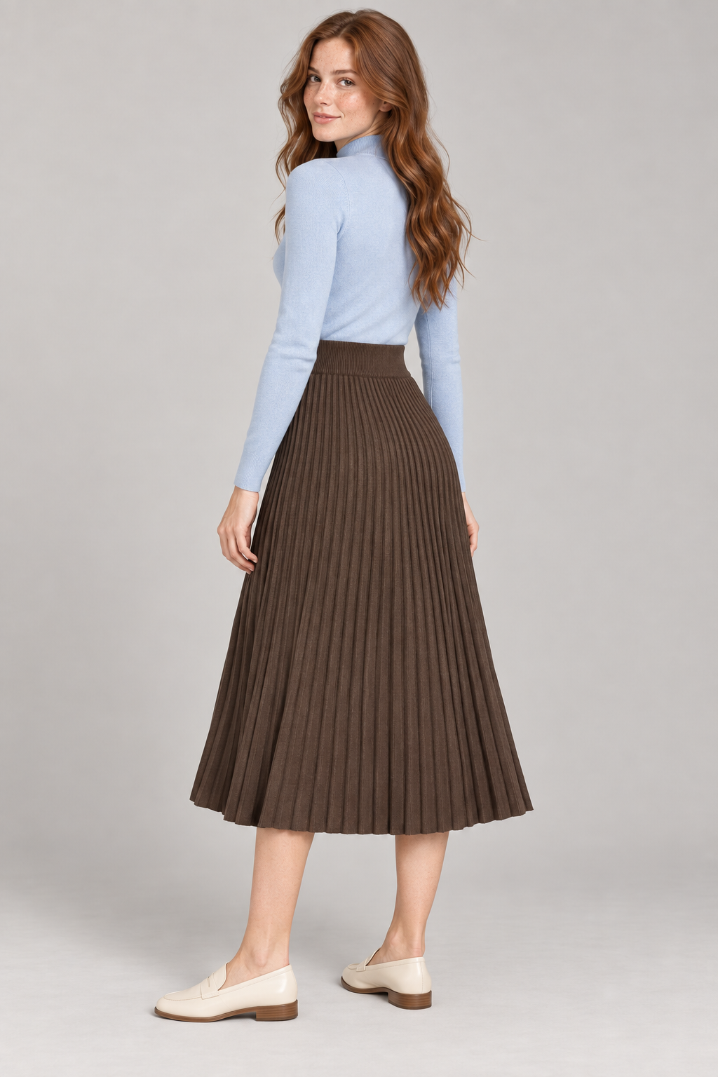 Gonna Lunga Premium Morbida · Marrone