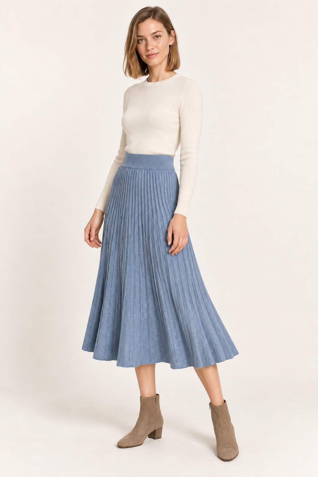 Gonna Lunga Premium Morbida · Azzurro