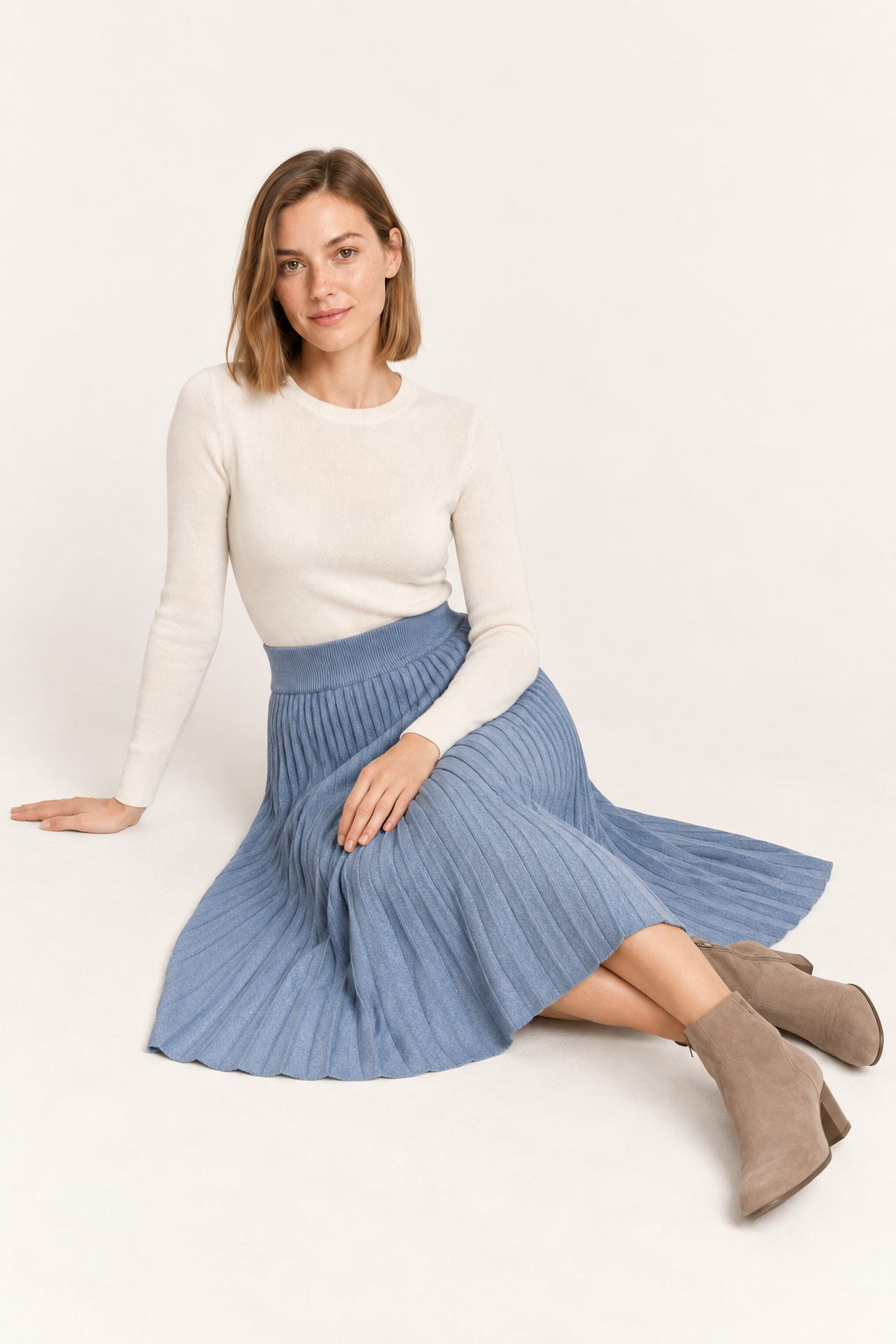 Gonna Lunga Premium Morbida · Azzurro
