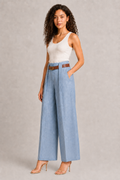 Navy Blue Trousers with Belt