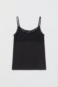 Black Cami with Front Lace