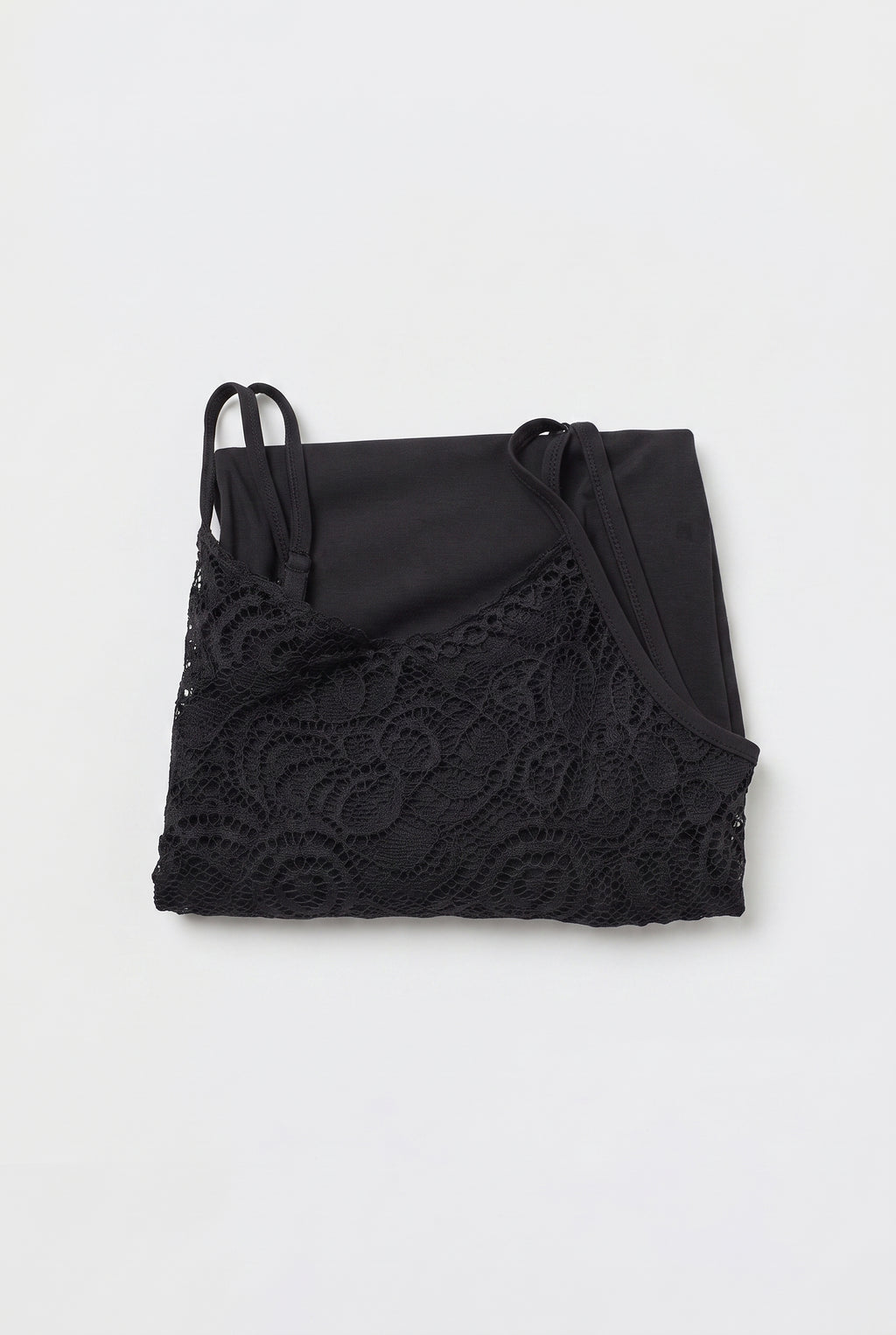 Black Cami with Front Lace