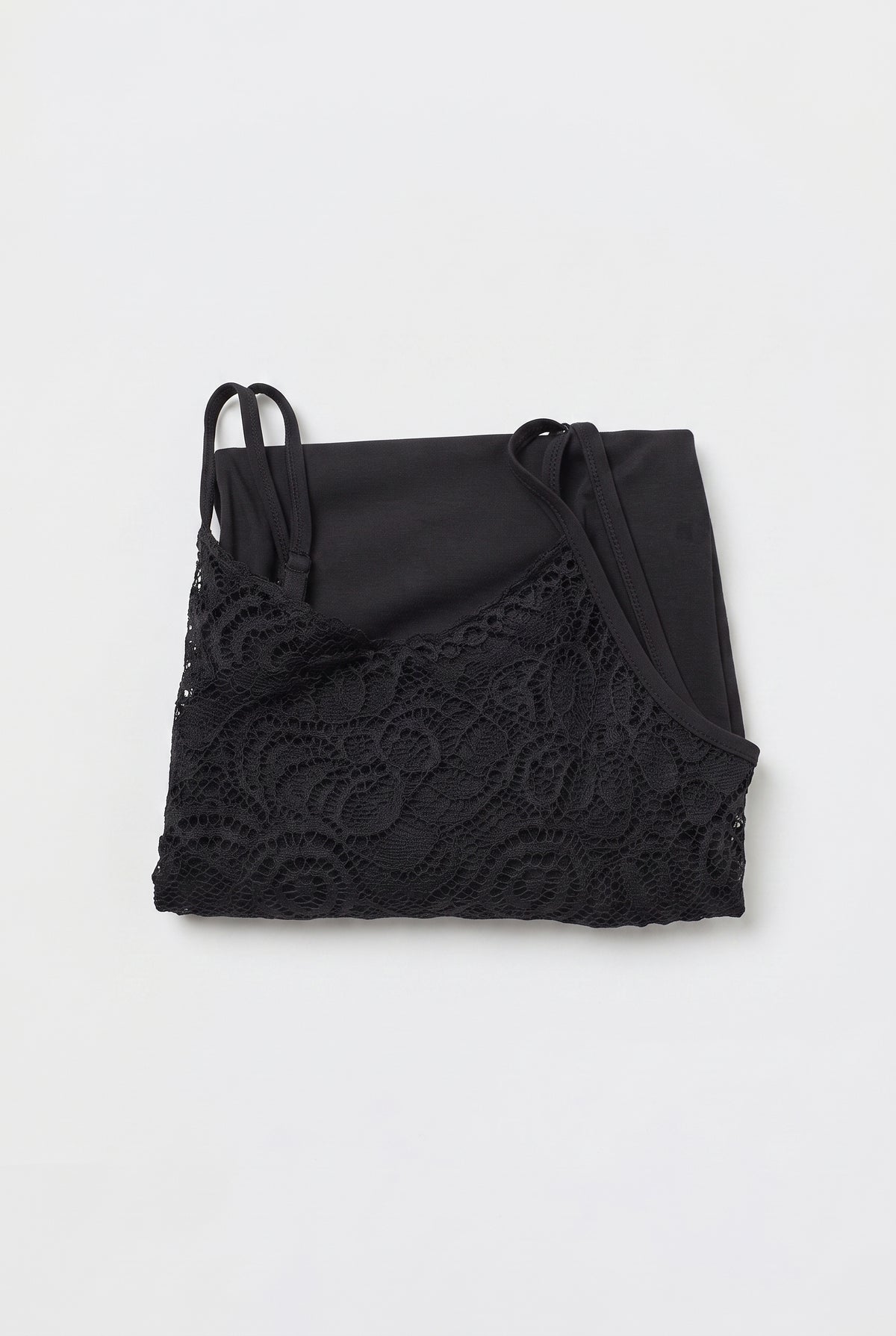Black Cami with Front Lace