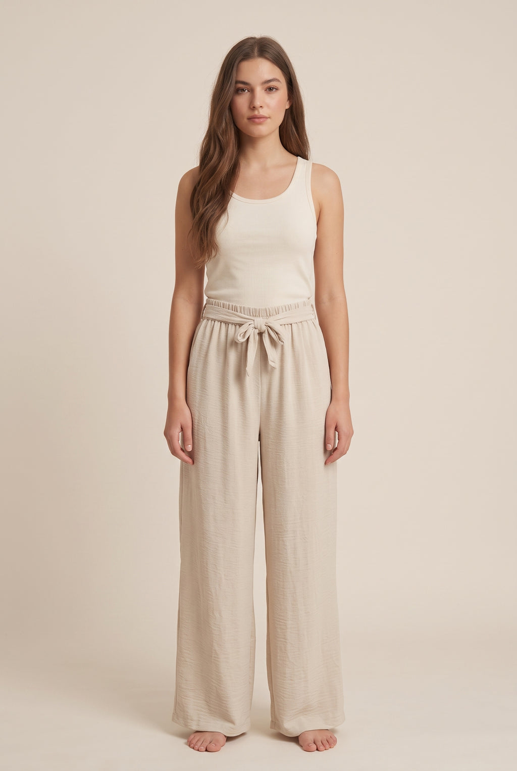 Fluid Trousers · Natural Beige