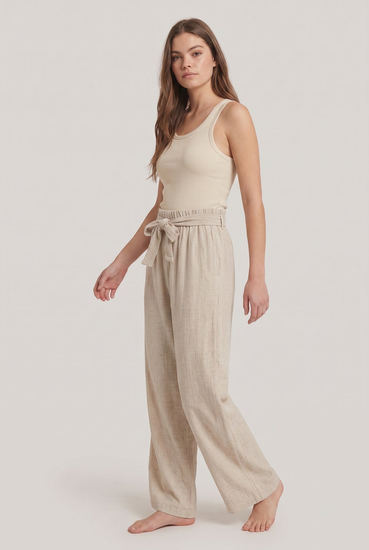 Fluid Trousers · Natural Beige