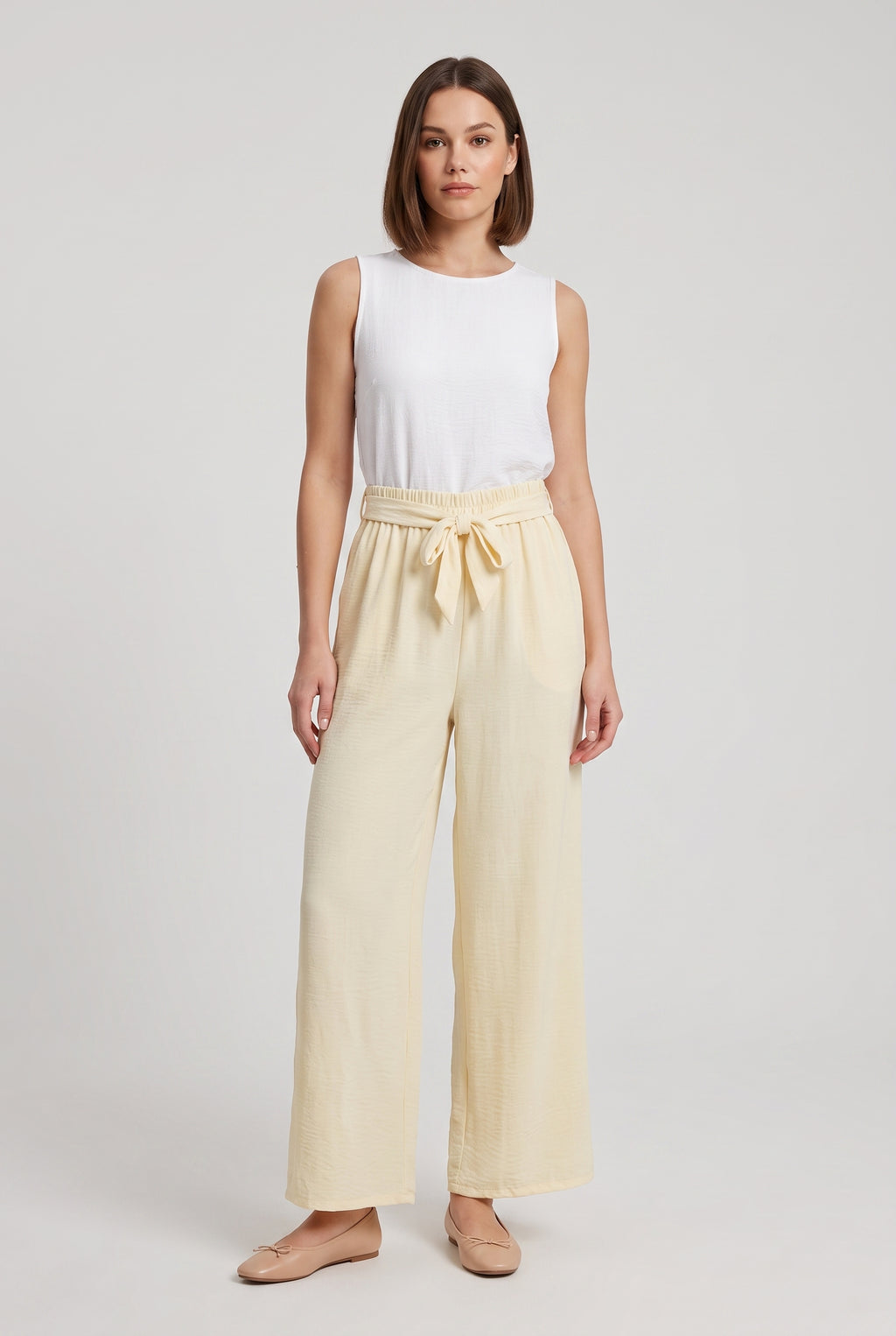 Pantaloni Fluidi · Giallo Burro Romantico