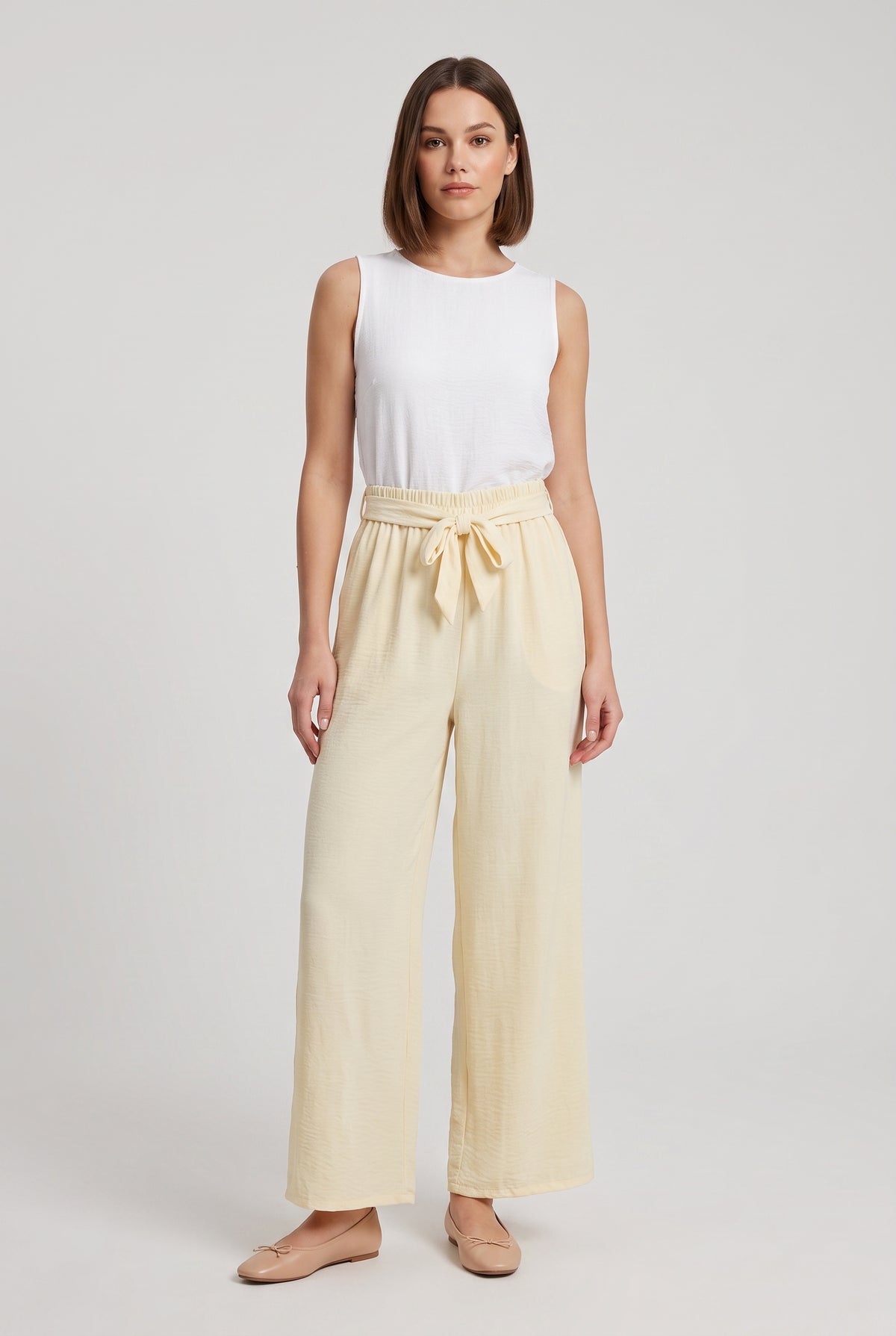 Pantaloni Fluidi · Giallo Burro Romantico