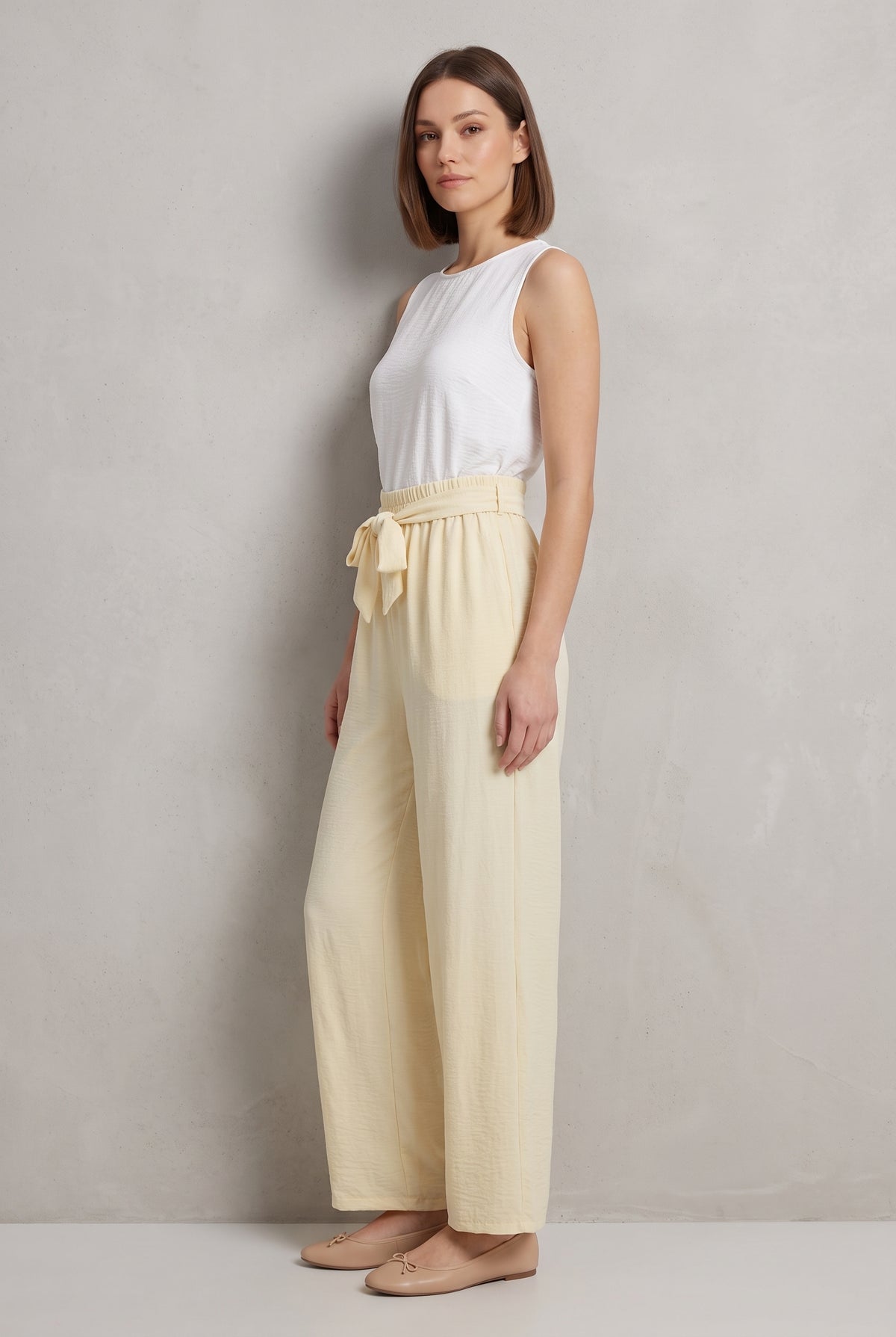 Pantaloni Fluidi · Giallo Burro Romantico